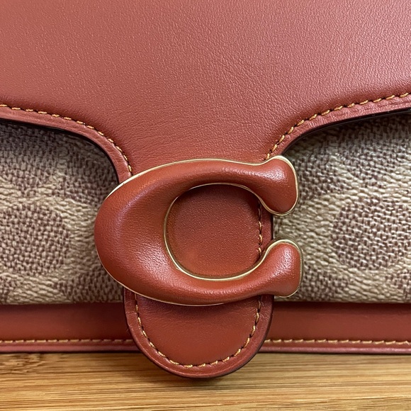 Coach Tabby Crossbody Wristlet Brass/Rust NWT - Picture 5 of 17